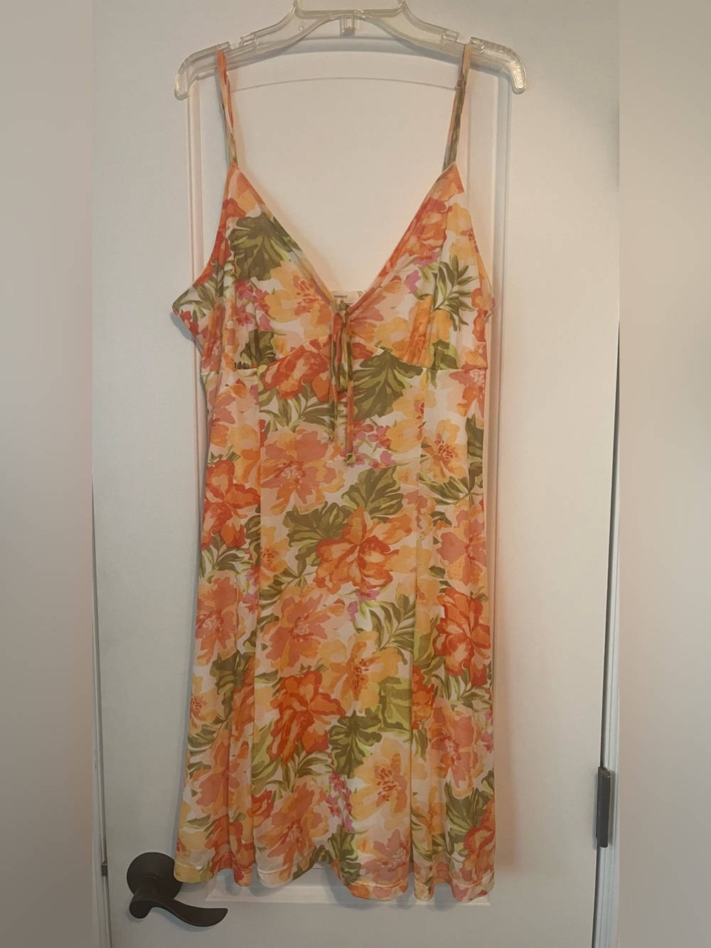 Tropical flower mesh mini dress